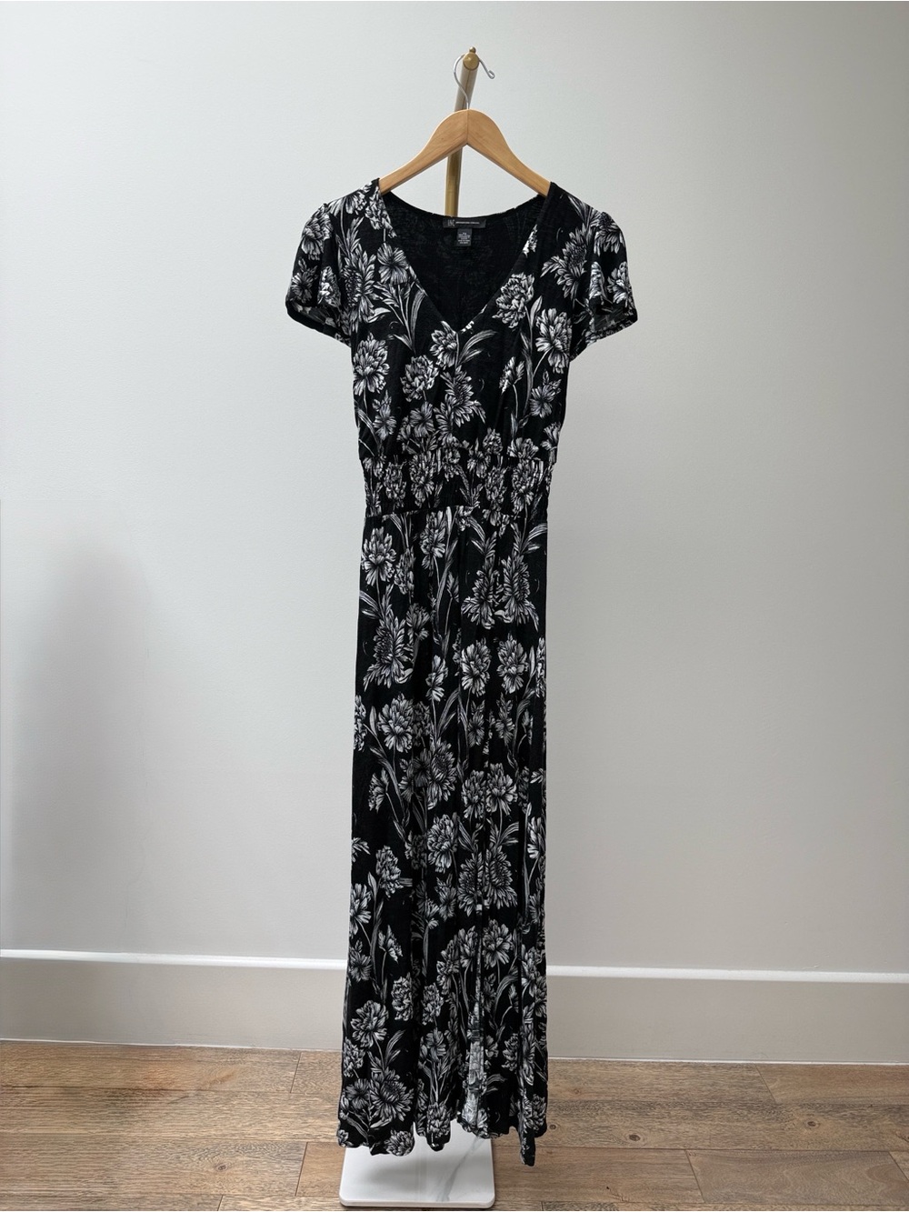 Black Floral Maxi Dress XS